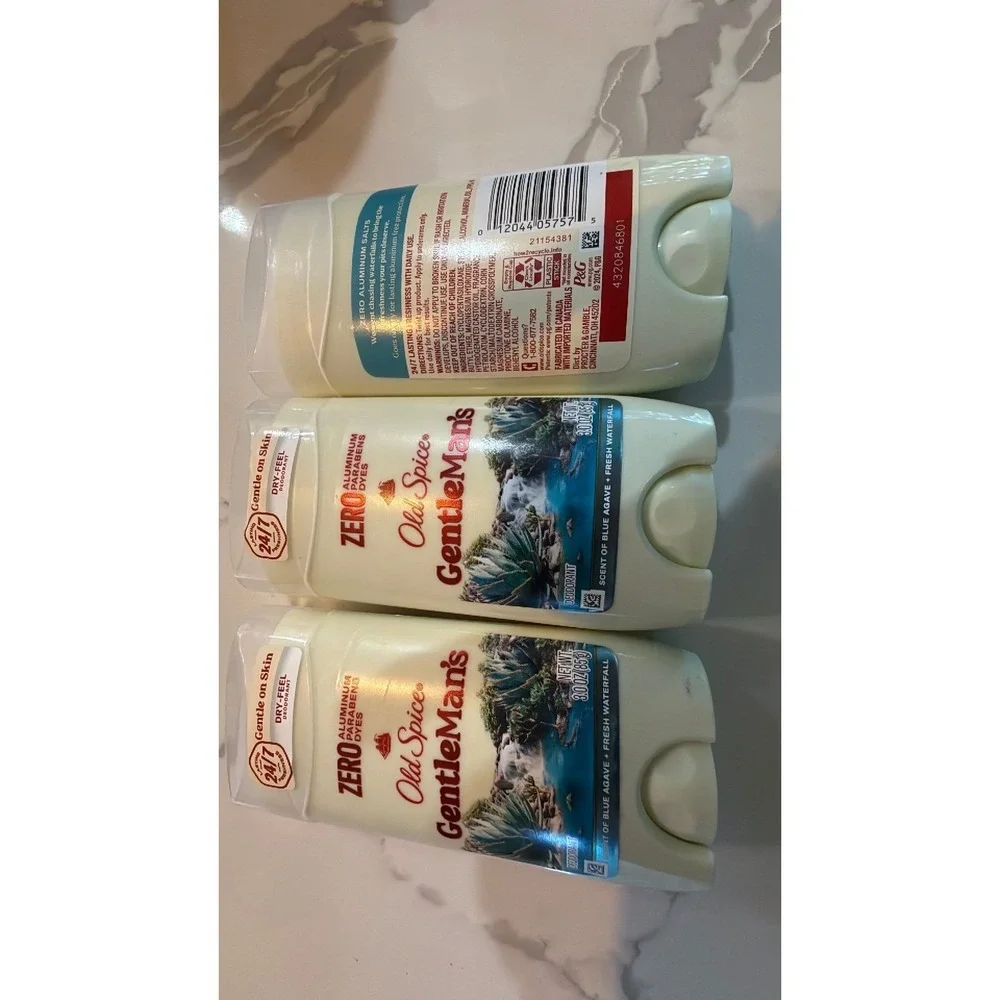 3 pk Old Spice Gentleman's Men Deodorant Stick Blue Agave Fresh Waterfall 3.0 Oz